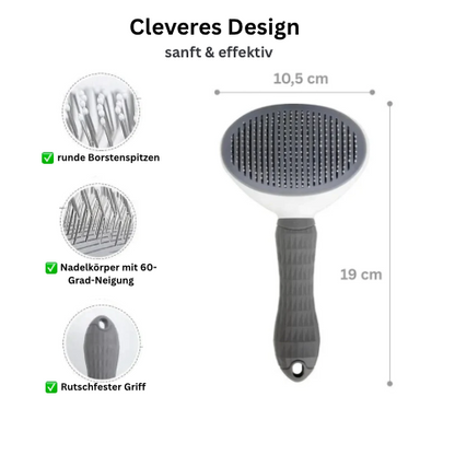 Selbstreiningende Tierhaarbürste